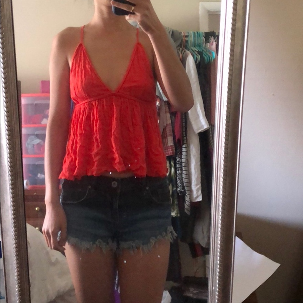 Abercrombie Fitch hot red top